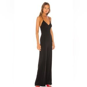 Norma Kamali Low Back Slip Jumpsuit in Black Size M NWT